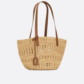 YVES SAINT LAURENT – PANIER-TASCHE AUS RAFFIA