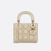 MINI LADY DIOR AVEC BRODERIE DE PERLES