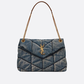 LOULOU PUFFER TASCHE AUS GESTEPPTEM VINTAGE-DENIM
